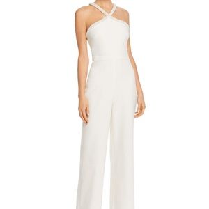 Ivory White Ashland Simulated Pearl Jumpsuit